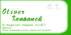 oliver kompanek business card